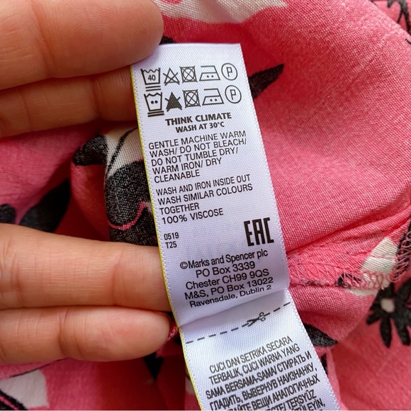 🌸 MARKS & SPENCER BOHO PINK MULTI SLIT MAXI DRESS! - Picture 12 of 13